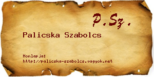 Palicska Szabolcs névjegykártya